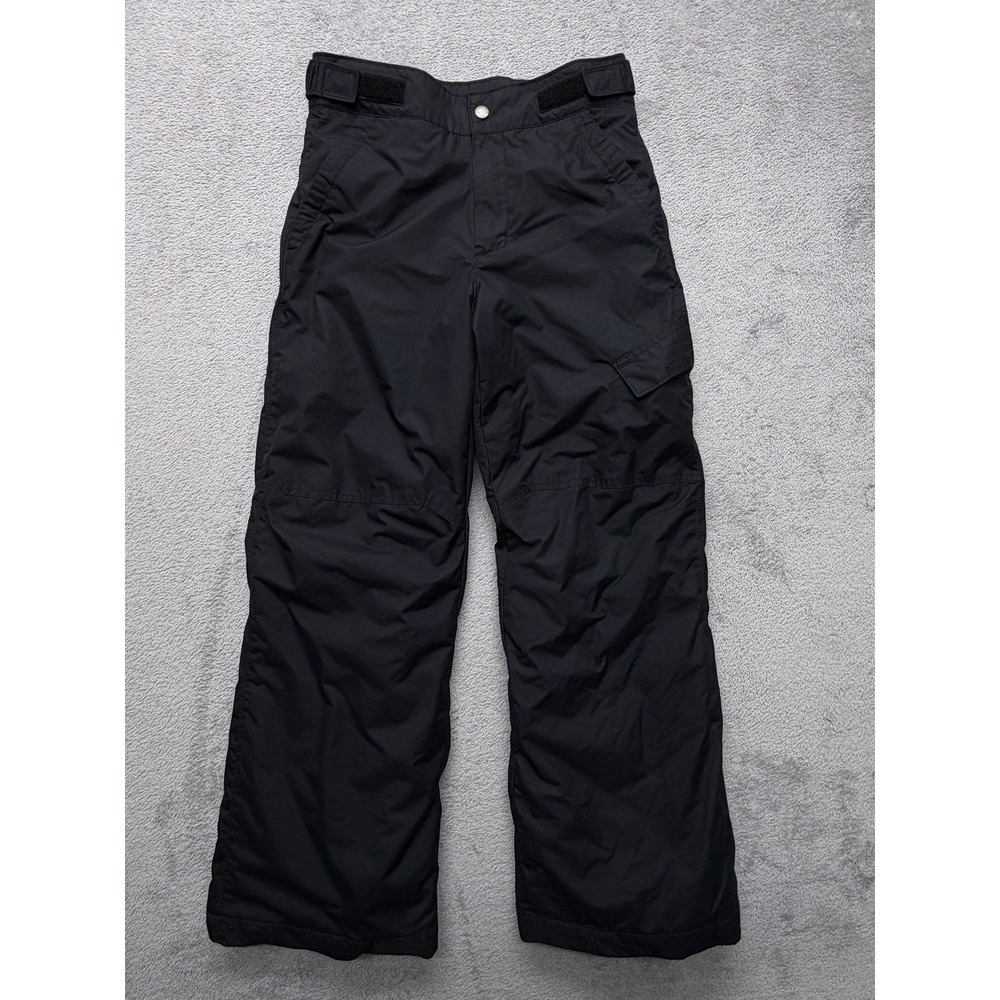 Columbia Snow Pants Youth Medium 10/12 Black Insulated Cargo Outgrown Ski Gear